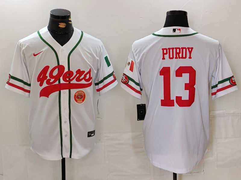Men San Francisco 49ers 13 Purdy White Joint Name 2024 Nike Limited NFL Jersey style 3